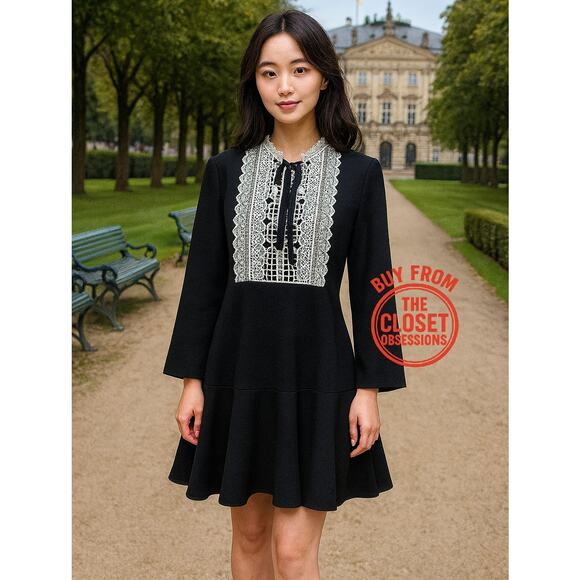 ZARA Mini Dress with Ruffled Hem NWT - Picture 3 of 14